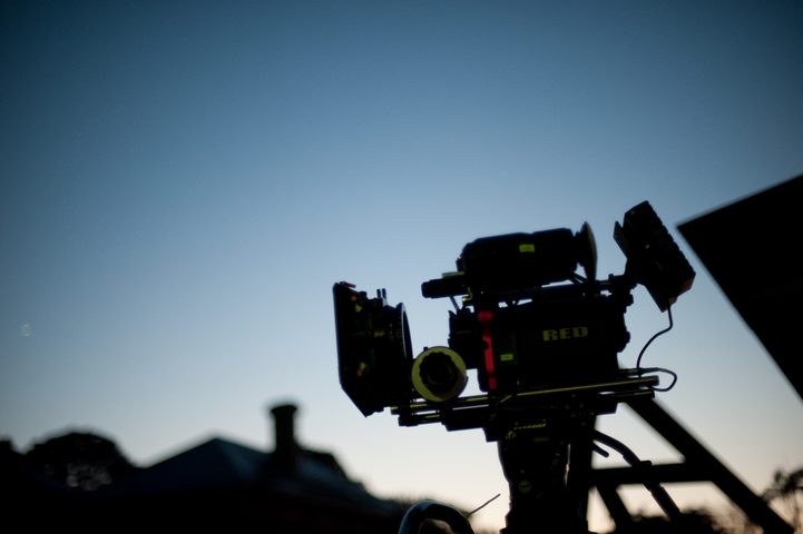 On set at dawn